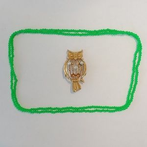 Vintage Owl Brooch